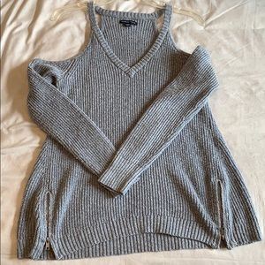 Cold shoulder sweater